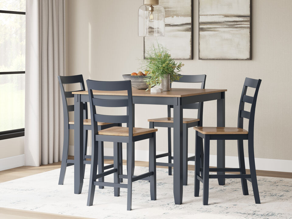 Gesthaven Blue 5-Piece Counter Height Dining Set
