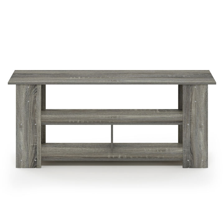 Furinno Furinno 15118 JAYA TV Stand Up To 50-Inch, French Oak Grey/Black