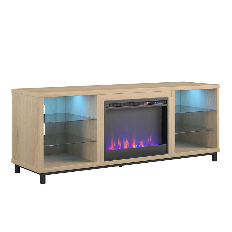 Ameriwood Home Lumina Deluxe Fireplace TV Stand for TVs up to 70"