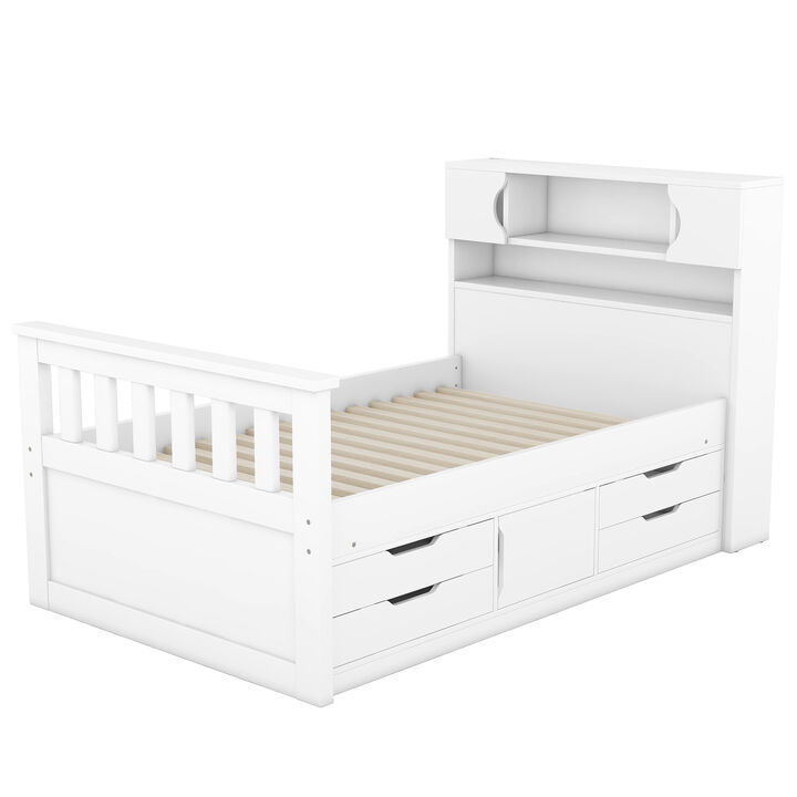 Merax Captain Platform Bed Frame with Storage