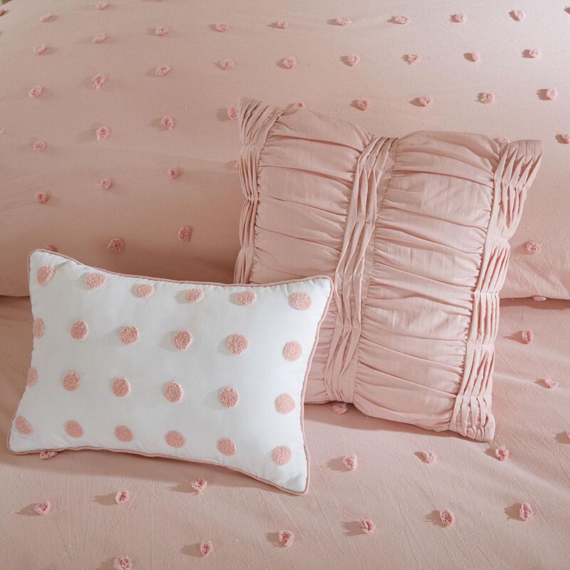 Belen Kox Brooklyn Pink Cotton Jacquard Duvet Set, Belen Kox