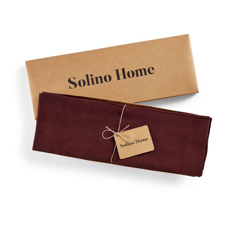 Solino Home 100% Pure Linen Placemats  Set of 4, 14 x 19 Inch | Sonoma