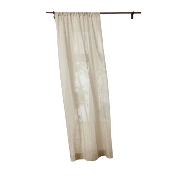 Solino Home 100% Pure Linen Sheer Curtain for Thanksgiving, Christmas