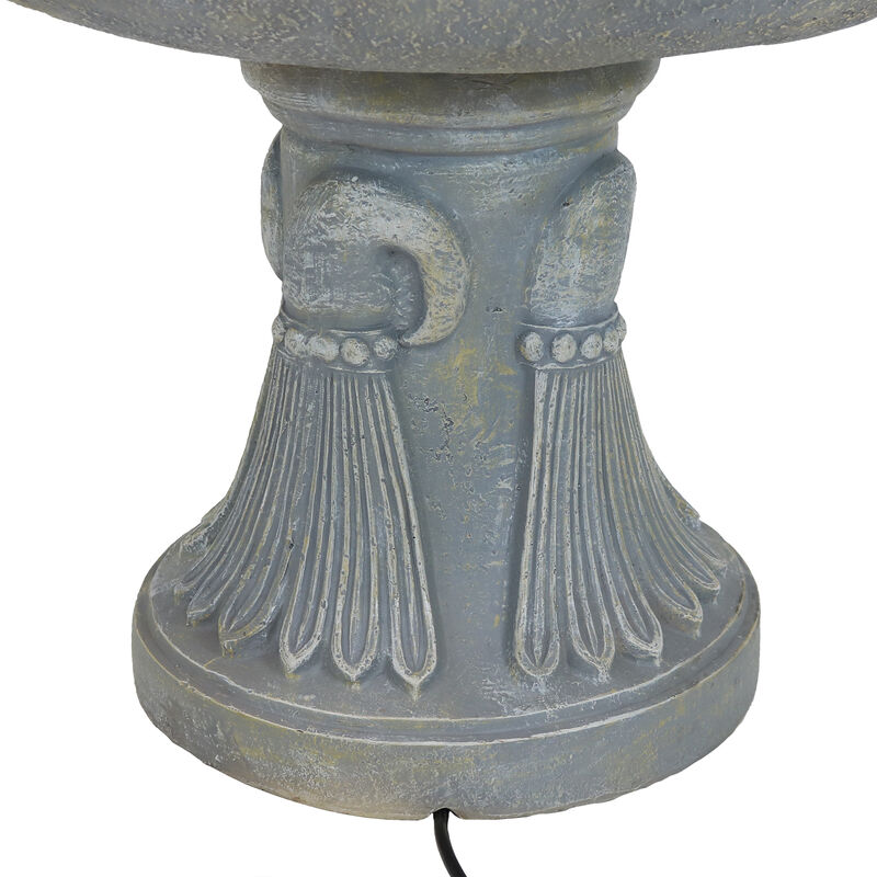 Sunnydaze Lion Head Fiberglass Outdoor 4-Tier Water Fountain