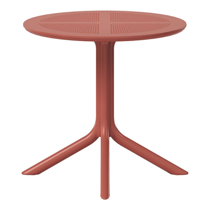 WestinTrends 31.5" Round Plastic Outdoor Patio Dining Table for 4