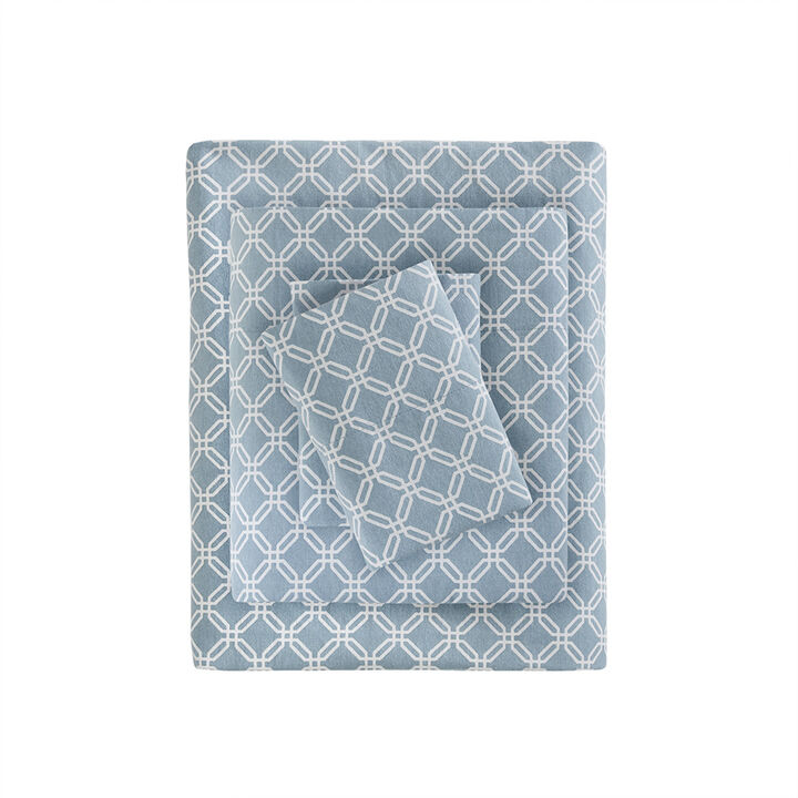 Gracie Mills Persephone 4-Peice Cotton Flannel Sheet Set