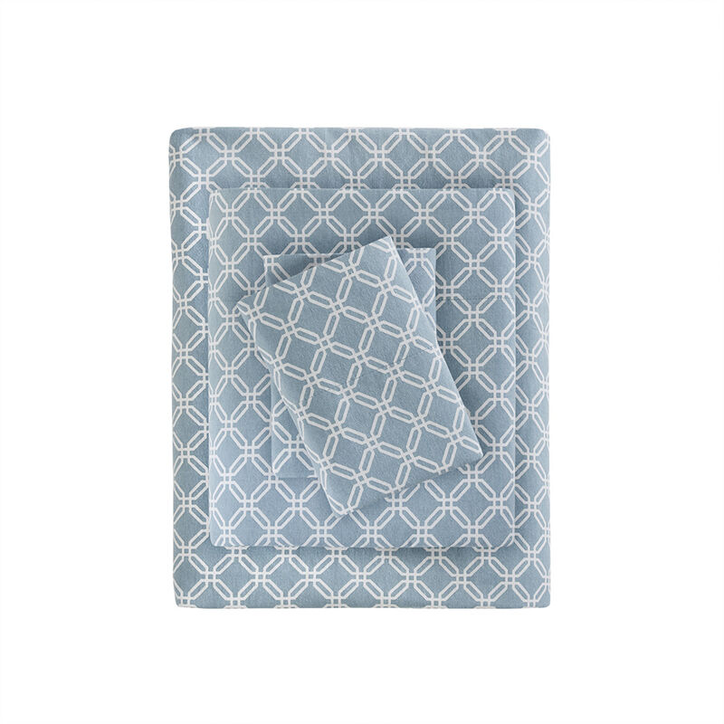 Gracie Mills Persephone 4-Peice Cotton Flannel Sheet Set
