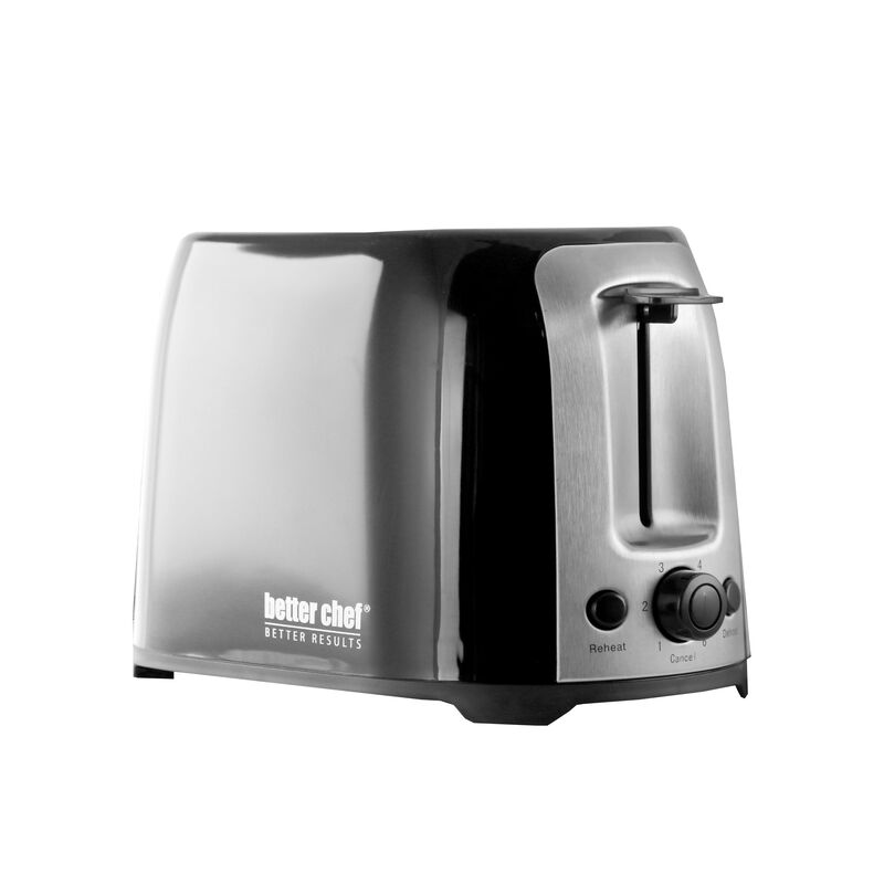 Better Chef Cool Touch Wide-Slot Toaster- Black