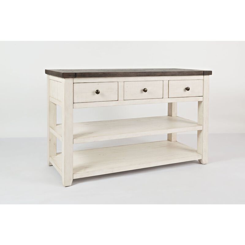 Jofran Madison County Rustic Reclaimed Solid Wood Farmhouse Sofa 50 Sofa Table