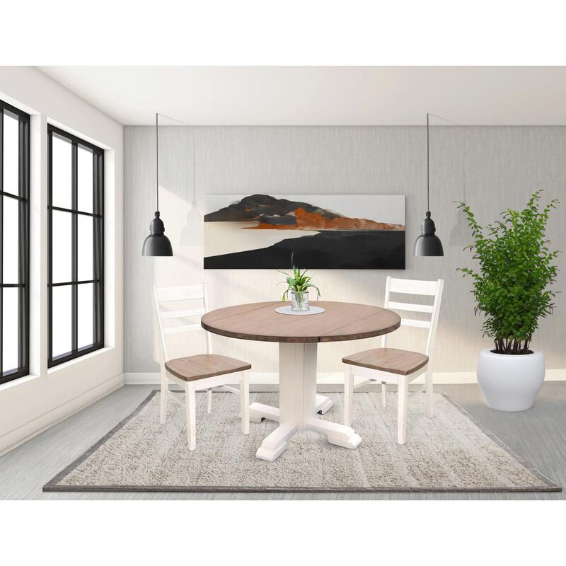 Sunny Designs Drop Leaf Round Table