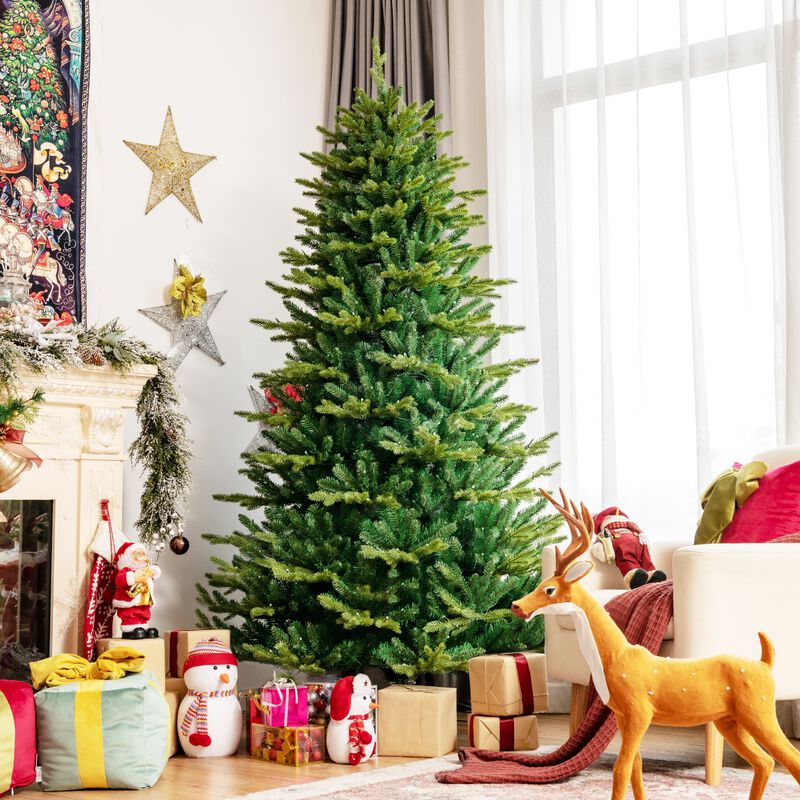 Pre-lit Artificial Hinged Christmas Tree with APP Controlled LED Lights