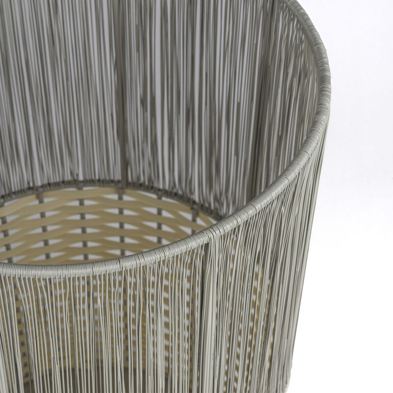 Harper Modern 2-Tone Faux Wicker Cylinder Waste Basket