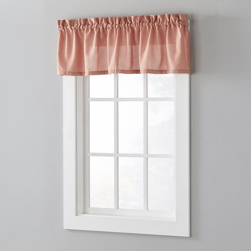 Saturday Knight Ltd Nelson Versatile Tailored Window Valance - 58x13", Rust