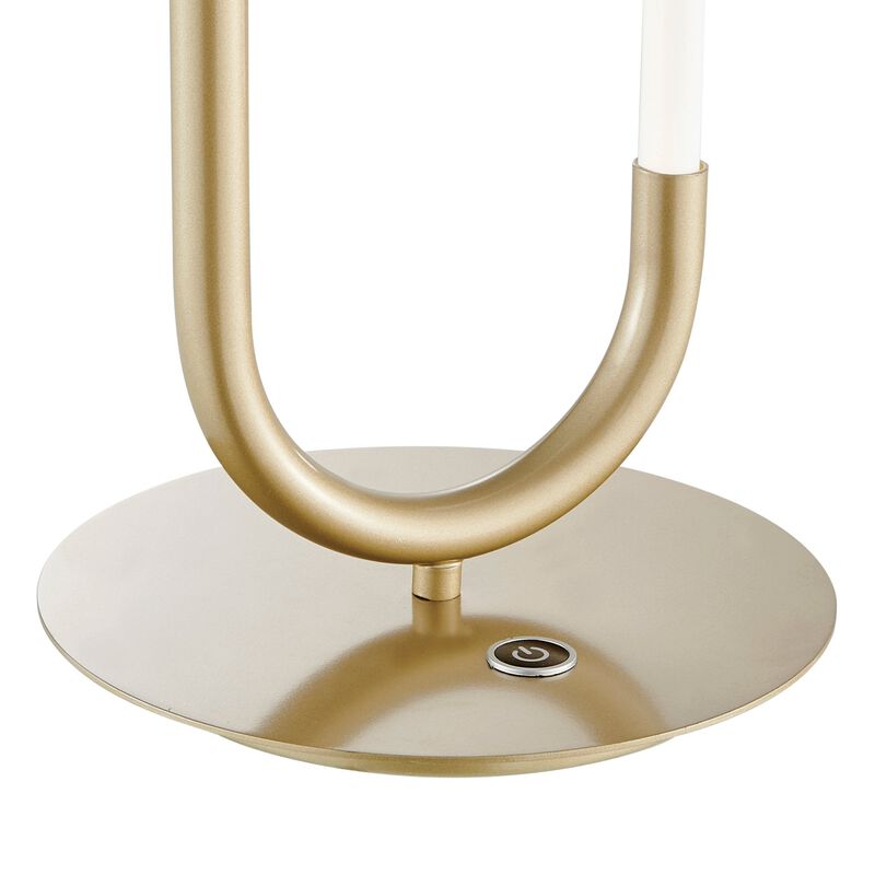 Single Clip Table Lamp Matte Black Metal and Acrylic Dimmable Integrated LED