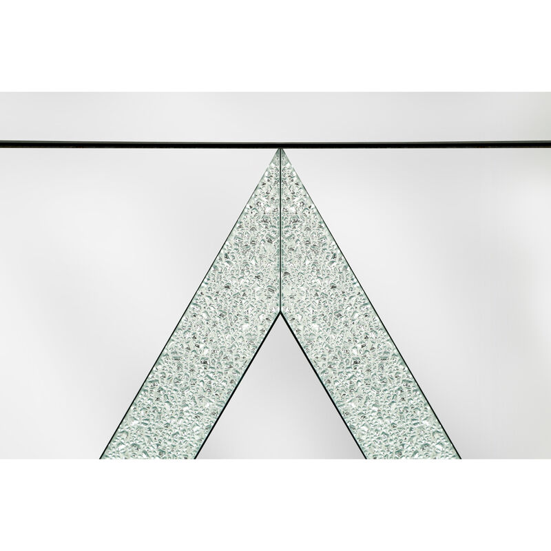 Mirror-trimmed diamond design storage cabinet for any room