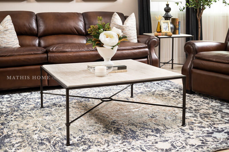 Marble & Metal Cocktail Table