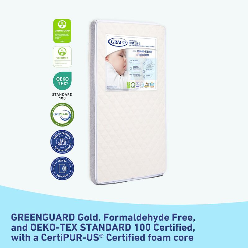 Graco Ultra 2-in-1 Premium Dual-Sided Crib & Toddler Mattress