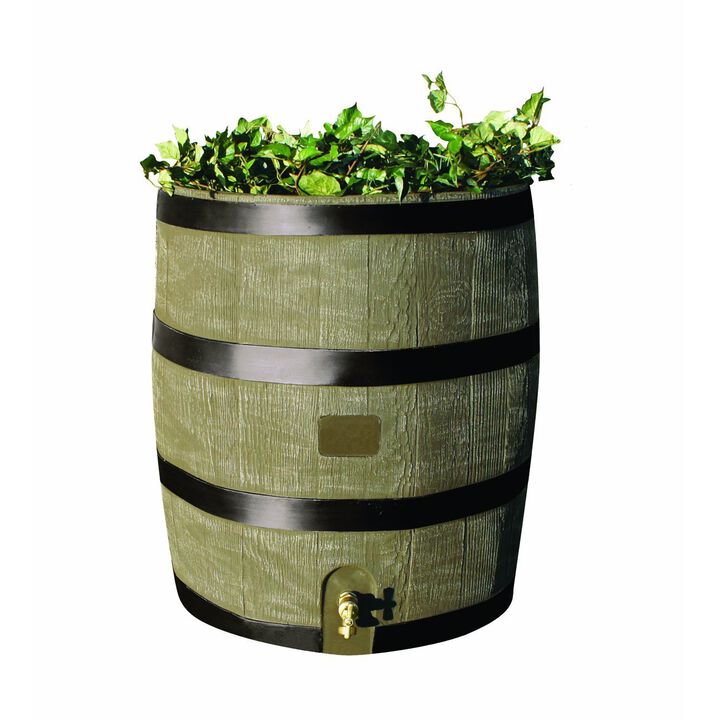 QuikFurn 2-in-1 Rain Barrel Planter