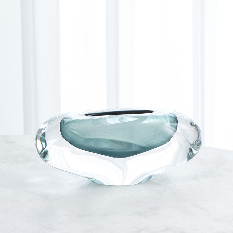 Abstract Azure Bean Vase