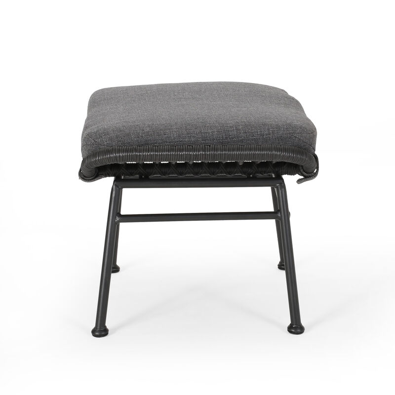 Merax Outdoor Patio PE Wicker Chairs Stools