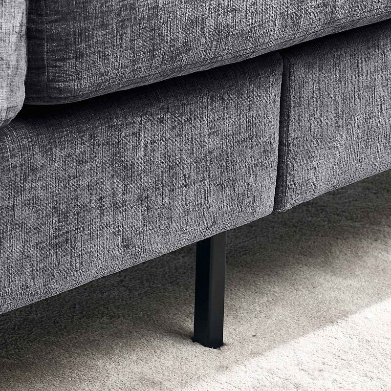 Merax Modern Design Chenille 3 Seat L-Shape Sectional Sofa with Storage Chaise