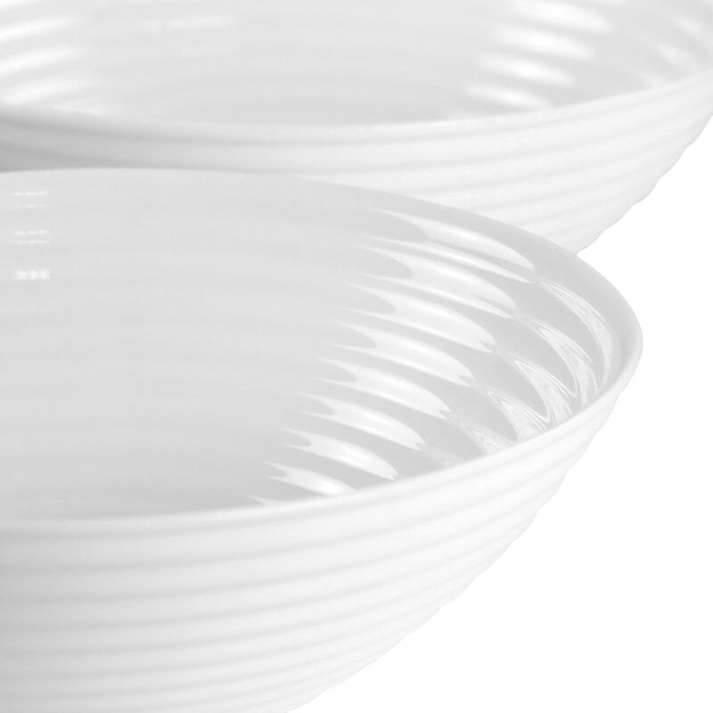 Gibson Ultra Patio 4 Piece Tempered Opal Glass Cereal Bowl Set in White