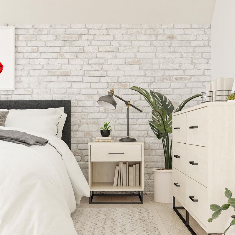 Novogratz Kelly Nightstand, Ivory Oak