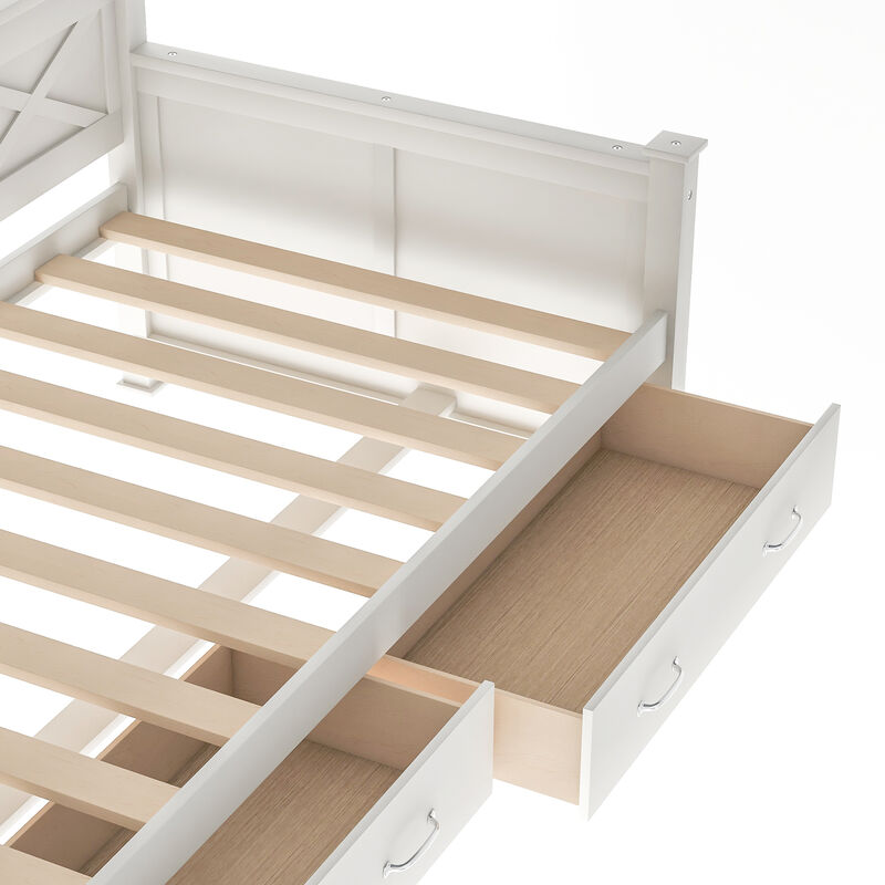 Merax Wooden Modern and Rustic Casual Style Daybed Bed