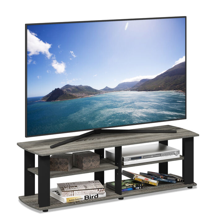 Furinno Furinno 11191 THE Entertainment Center TV Stand, French Oak Grey/Black