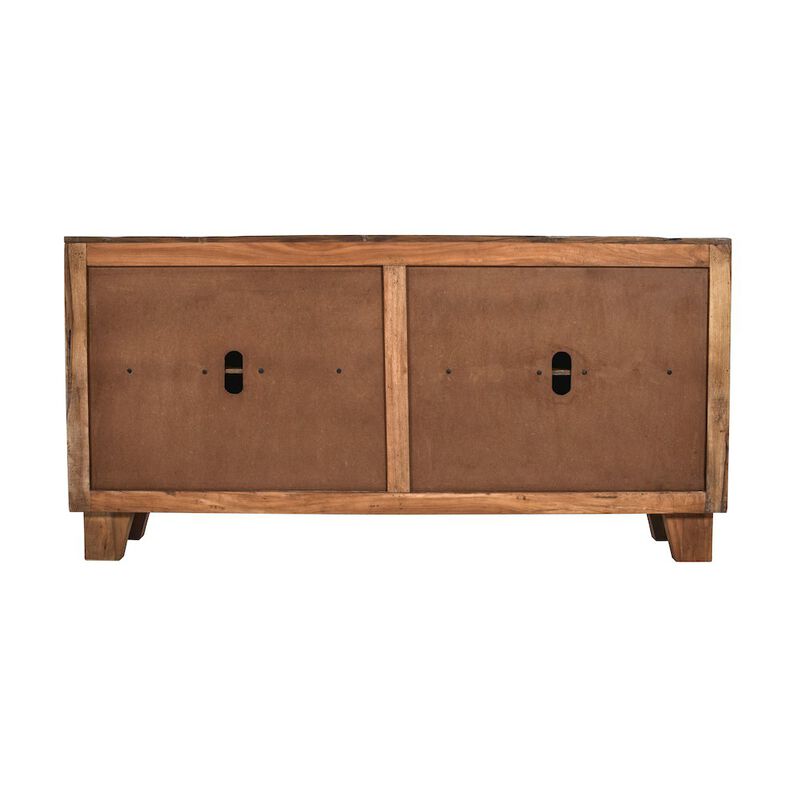 Jofran Colton 71 Reclaimed Solid Wood Four Door Accent Storage Cabinet Sideboard