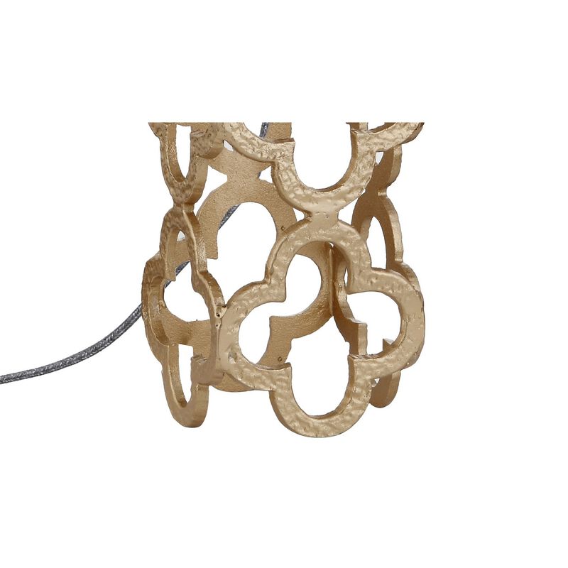 Oliver Metal Quatrefoil LED Table Lamp