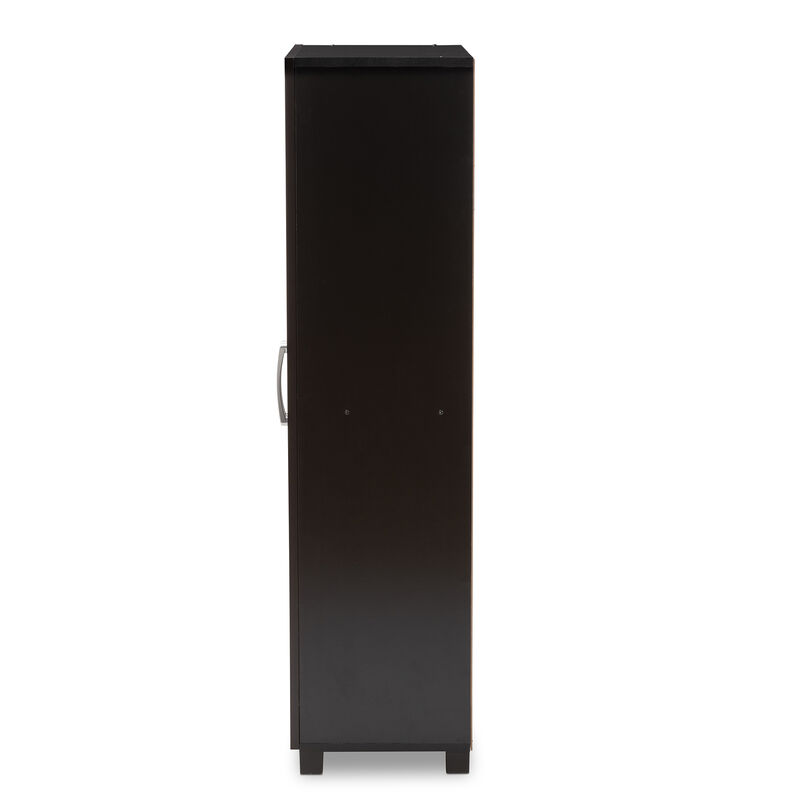 Baxton Studio Marine Modern Two Tone Wenge 2 Door Wood Entryway Shoe Storage Cabinet