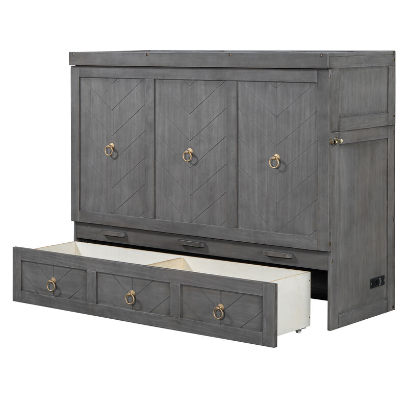 Merax Space-saving Murphy Bed with USB Port