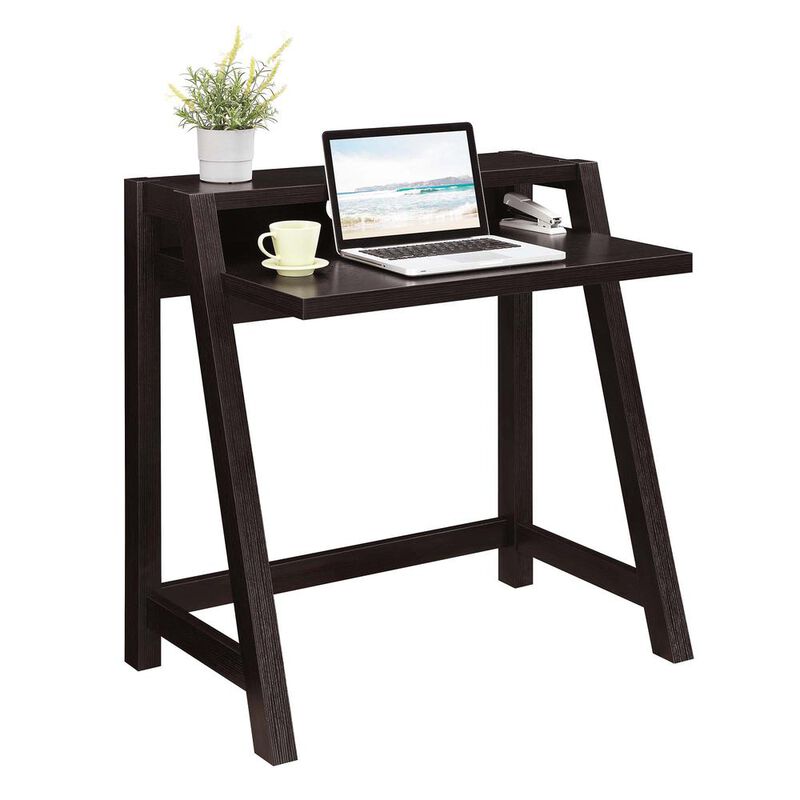 Convenience Concepts Newport Lilly 2 Tier Desk, Brown
