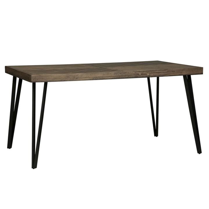 Starlight Canyon Home Brown Rectangular Dining Table – Farmhouse Style Kitchen & Dining Room Table