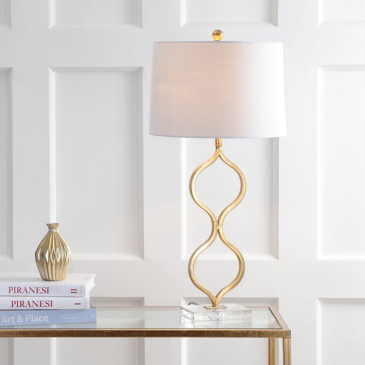 Levi Metal/Crystal LED Table Lamp