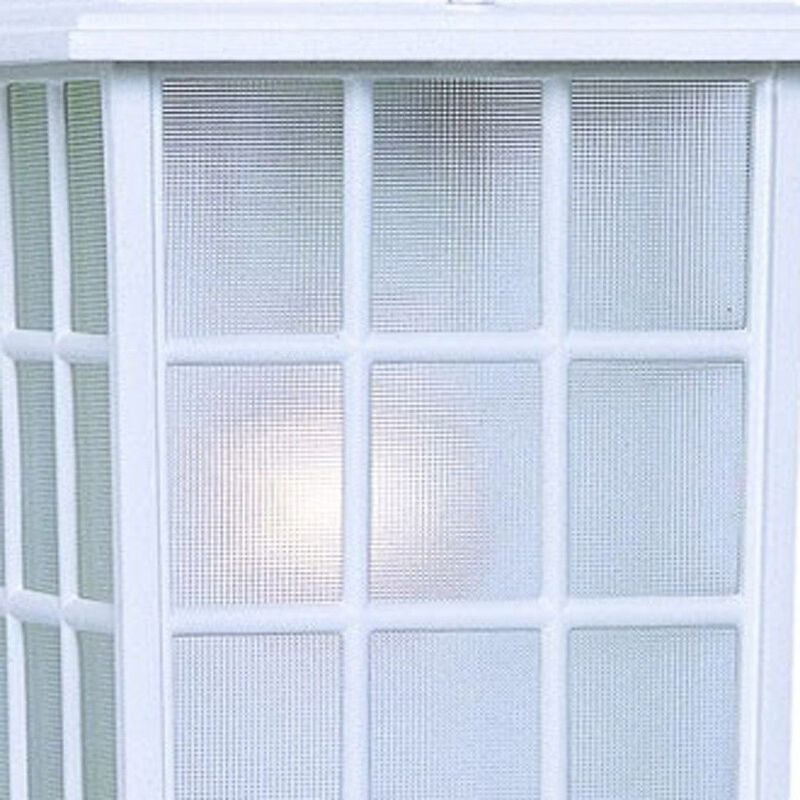 Hivvago White Window Pane Lantern Wall Light