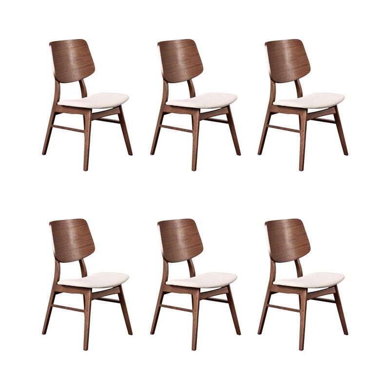 New Classic Furniture Oscar Walnut Solid Wood Dining Chair (Set of 6)