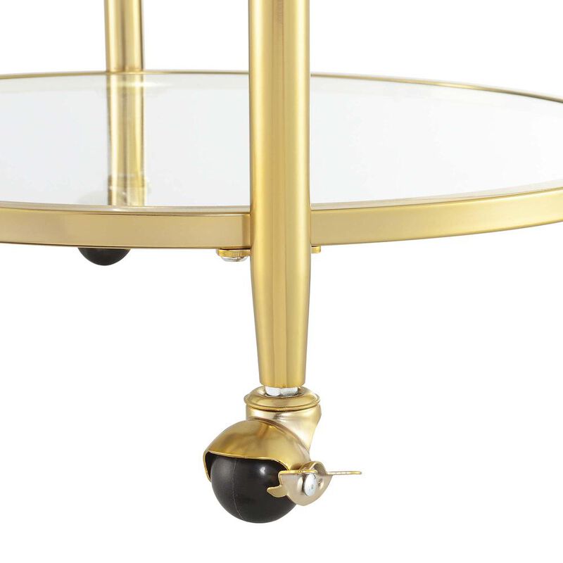 Convience Concept, Inc. Royal Crest 2 Tier Acrylic Round Glass Bar Cart