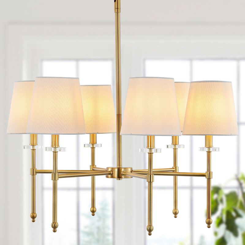 Cillian 6-Light Mid-Century Modern Iron LED Chandelier