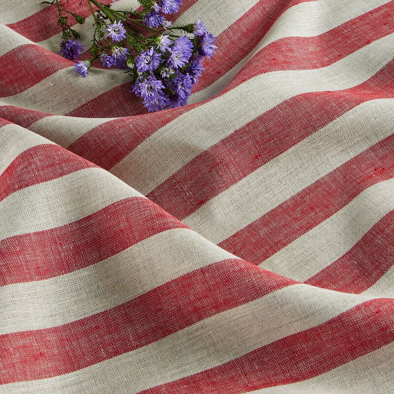 Solino Home 100% Pure Linen Tablecloth | Sorrento Stripe