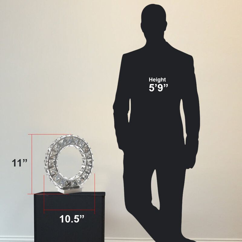 Round Crystal Extravaganza 11 Table Lamp Integrated LED
