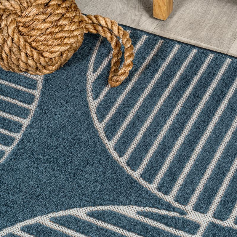 Nordby High-Low Geometric Arch Scandi Striped Indoor/Outdoor Area Rug