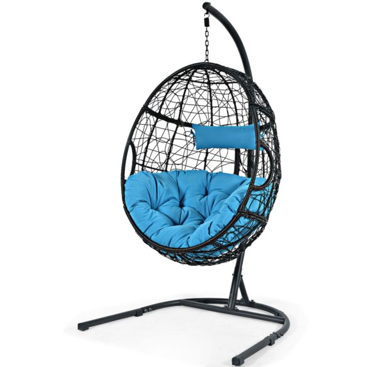 Hivvago Hanging Cushioned Hammock Chair with Stand