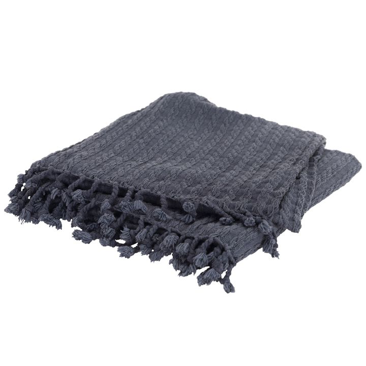 Gray Blue 50" x 60" Throw Blanket
