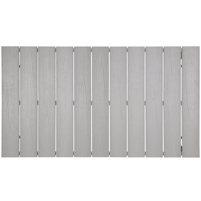 Modway - Maine 63" Outdoor Patio Dining Table White Light Gray