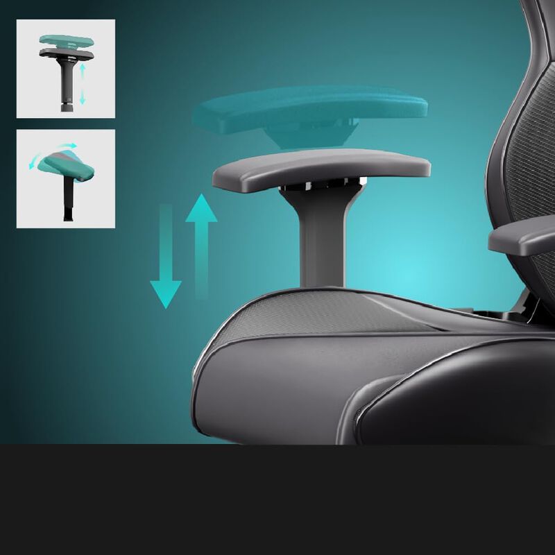Morphling Heavy Duty Gaming Chair for Adults and 300LBS Reinforced Base,Thickened Seat Cushion, Adjustable Armrest, Enlarge and Widen Ergonomic Office Computer Chair (C-L20B)