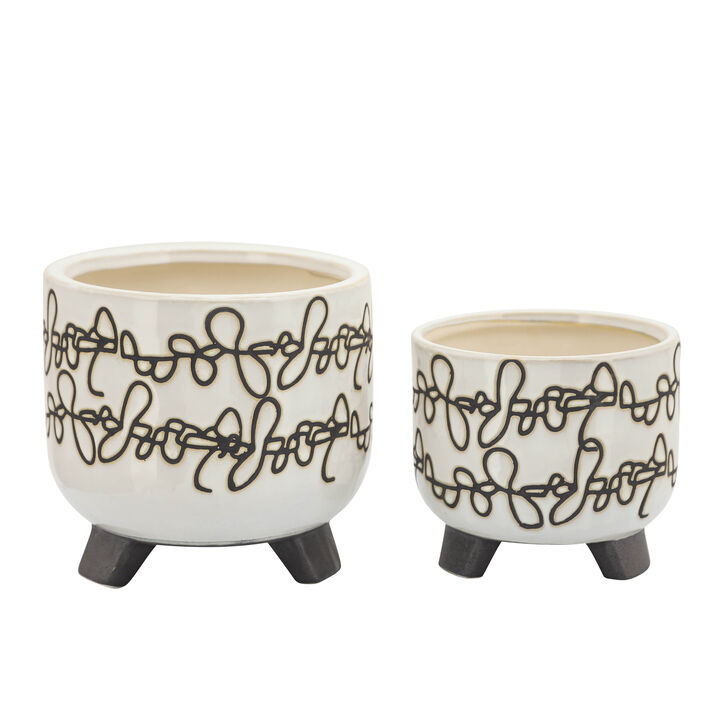 Scribble Foot Planter