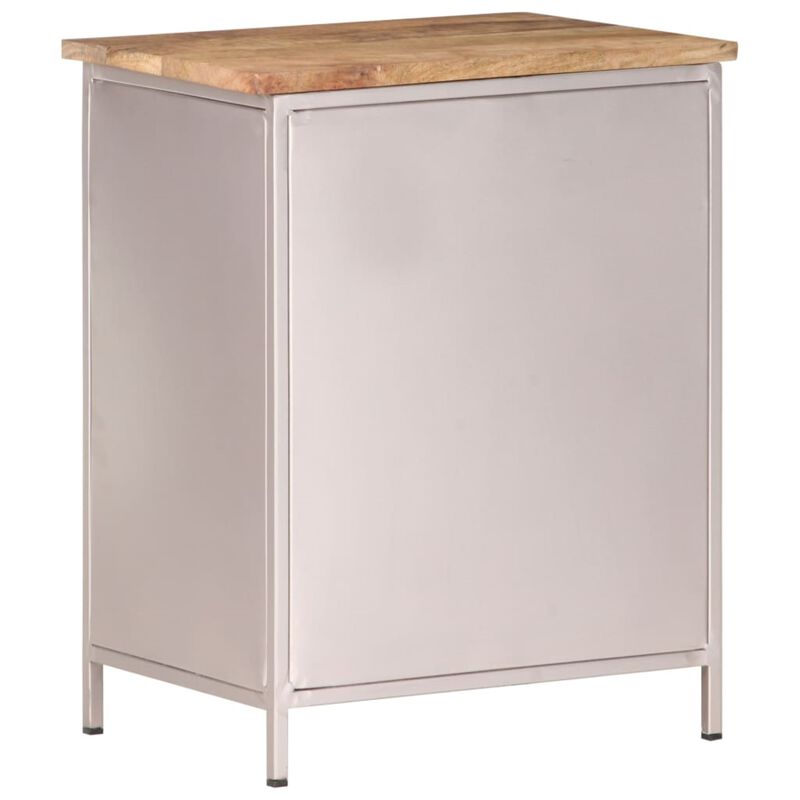 vidaXL Bedside Cabinet 15.7"x11.8"x19.7" Rough Mango Wood