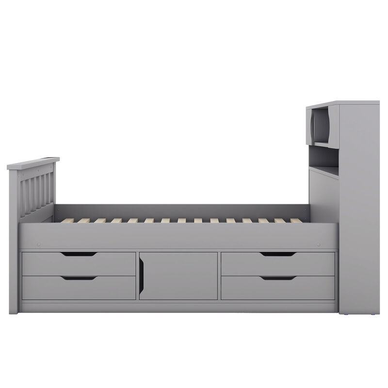 Merax Captain Platform Bed Frame with Storage